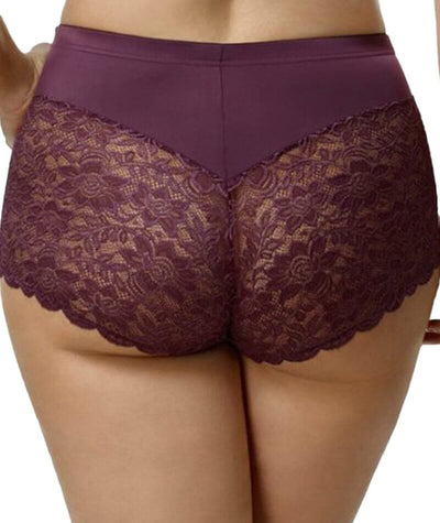 Elila Cheeky Stretch Lace Brief - Plum Knickers 