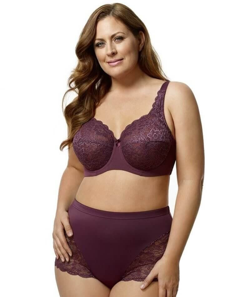 Elila Cheeky Stretch Lace Brief - Plum Knickers 