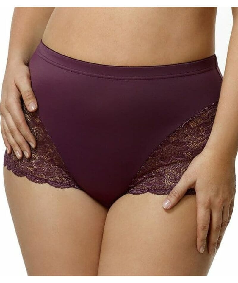 Elila Cheeky Stretch Lace Brief - Plum Knickers 
