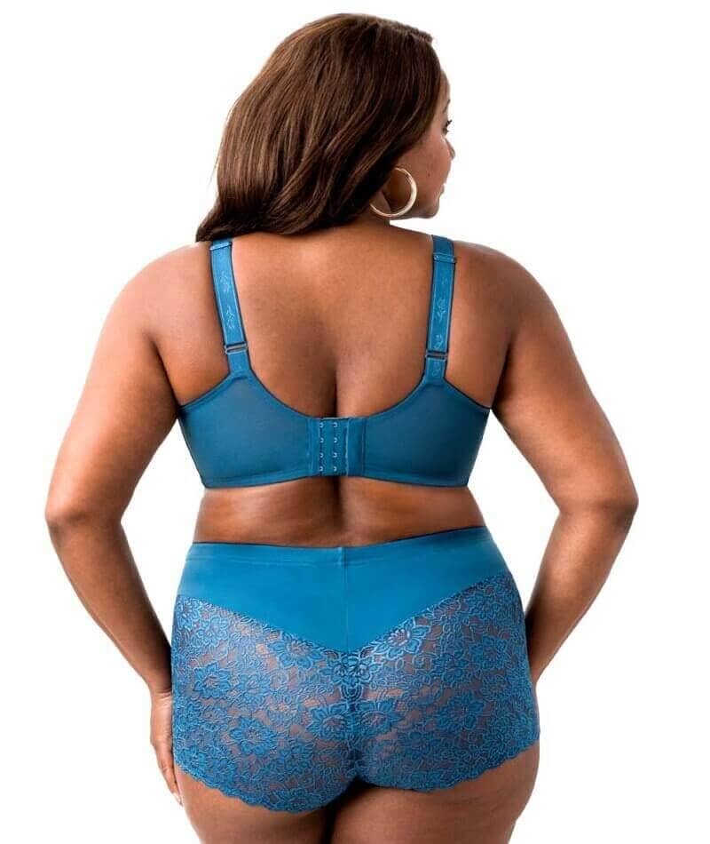 Elila Cheeky Stretch Lace Brief - Teal Knickers 