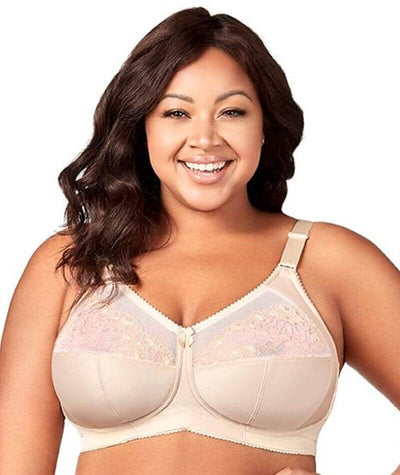 Elila Swiss Embroidered Soft Cup Wirefree Bra - Nude Bras 