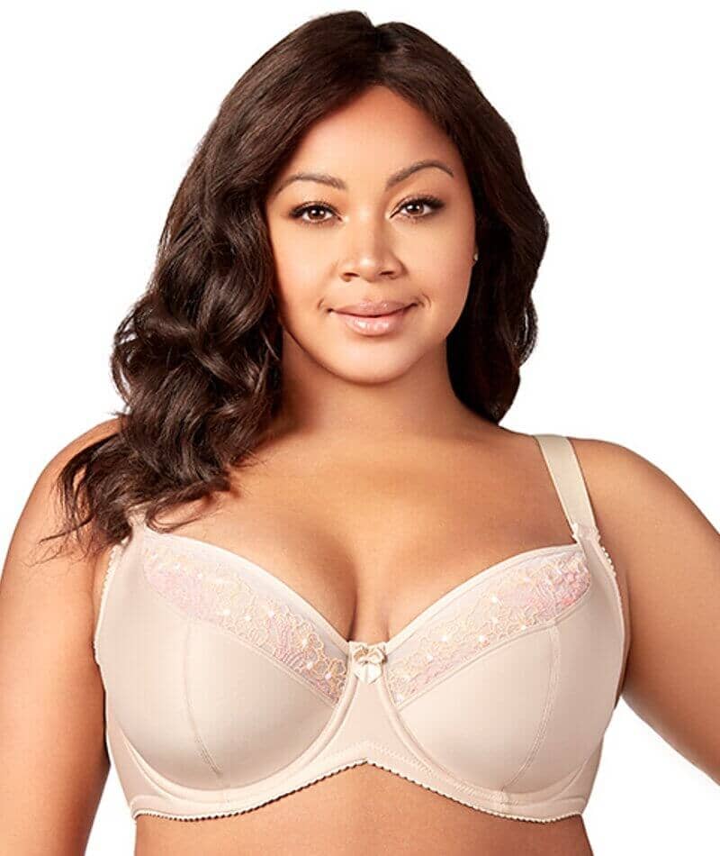 Elila Swiss Embroidered Underwire Balcony Bra - Nude Bras  