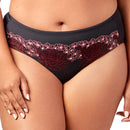 Elila Swiss Embroidered Microfiber Panty - Black