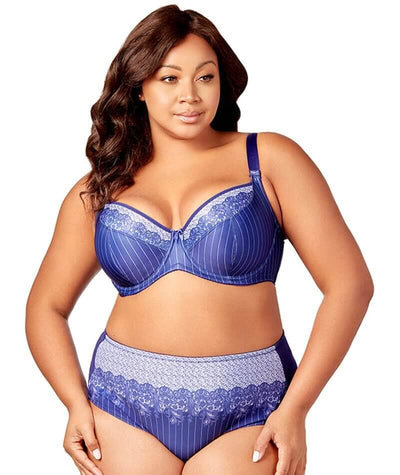 Elila Printed Balcony Underwire Bra - Bluewhite Bras 