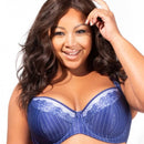 Elila Printed Balcony Underwire Bra - Bluewhite