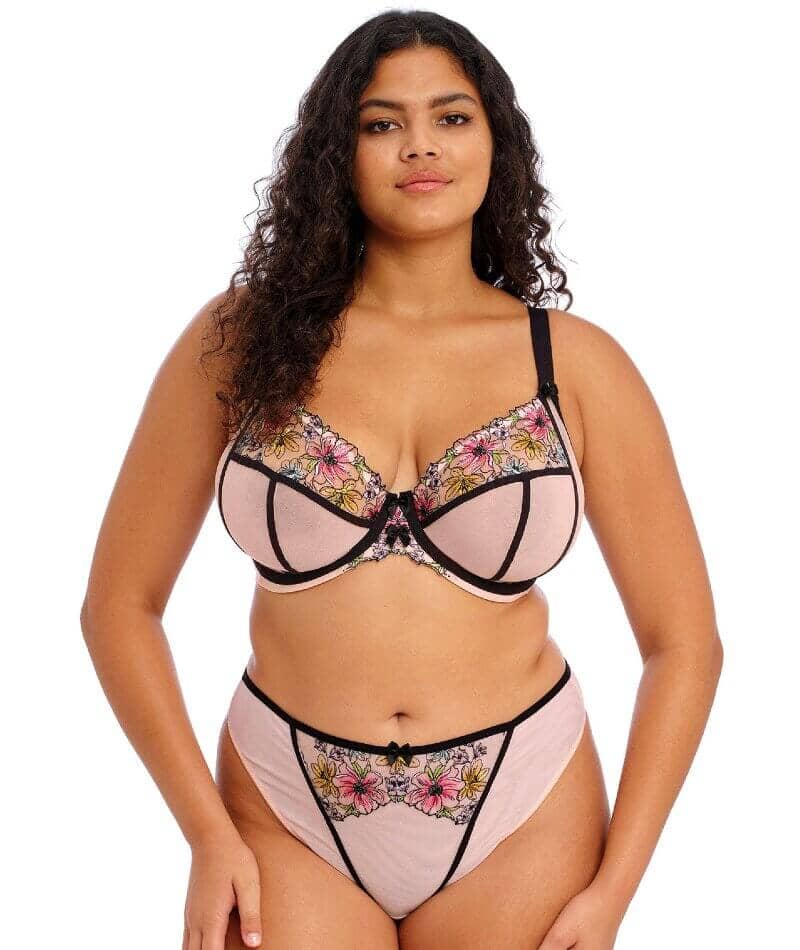 Elomi Carrie Underwired Plunge Bra - Ballet Pink Bras 