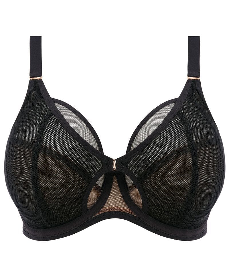 Elomi Kintai Underwired Plunge Bra - Black Bras 