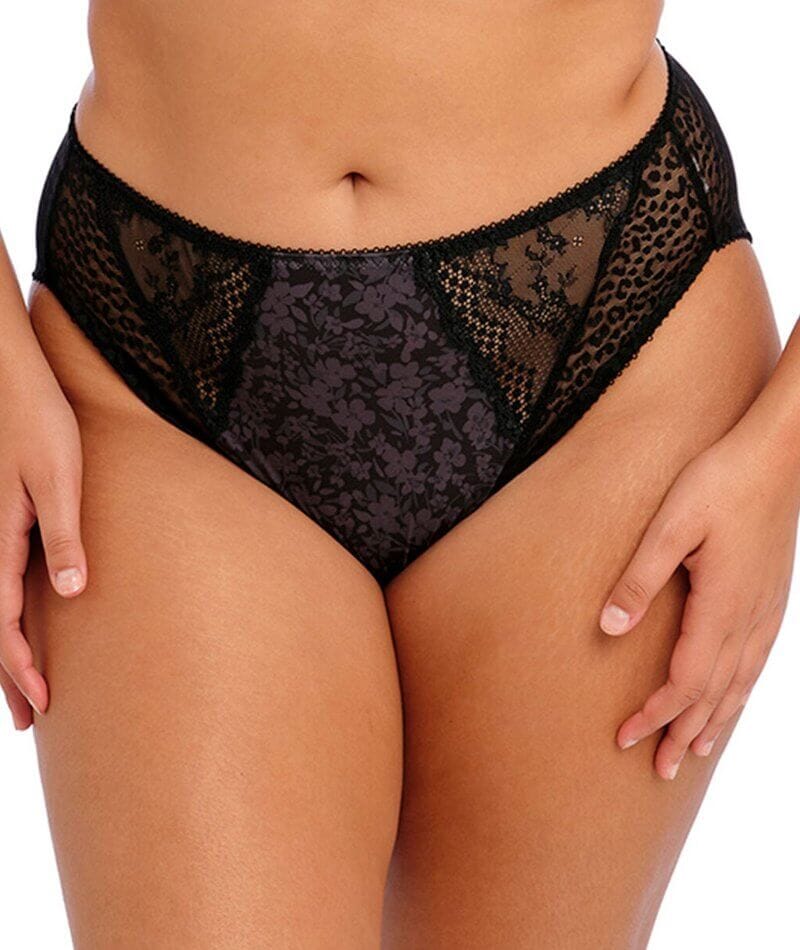 Elomi Lucie High Leg Brief - Black Knickers 