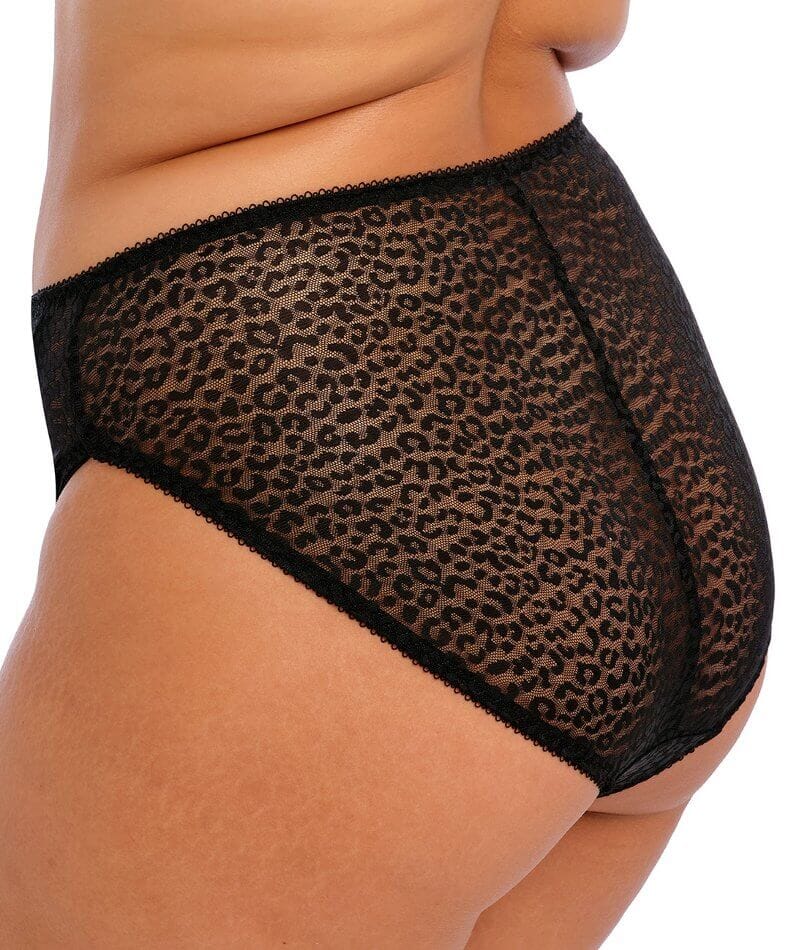 Elomi Lucie High Leg Brief - Black Knickers 