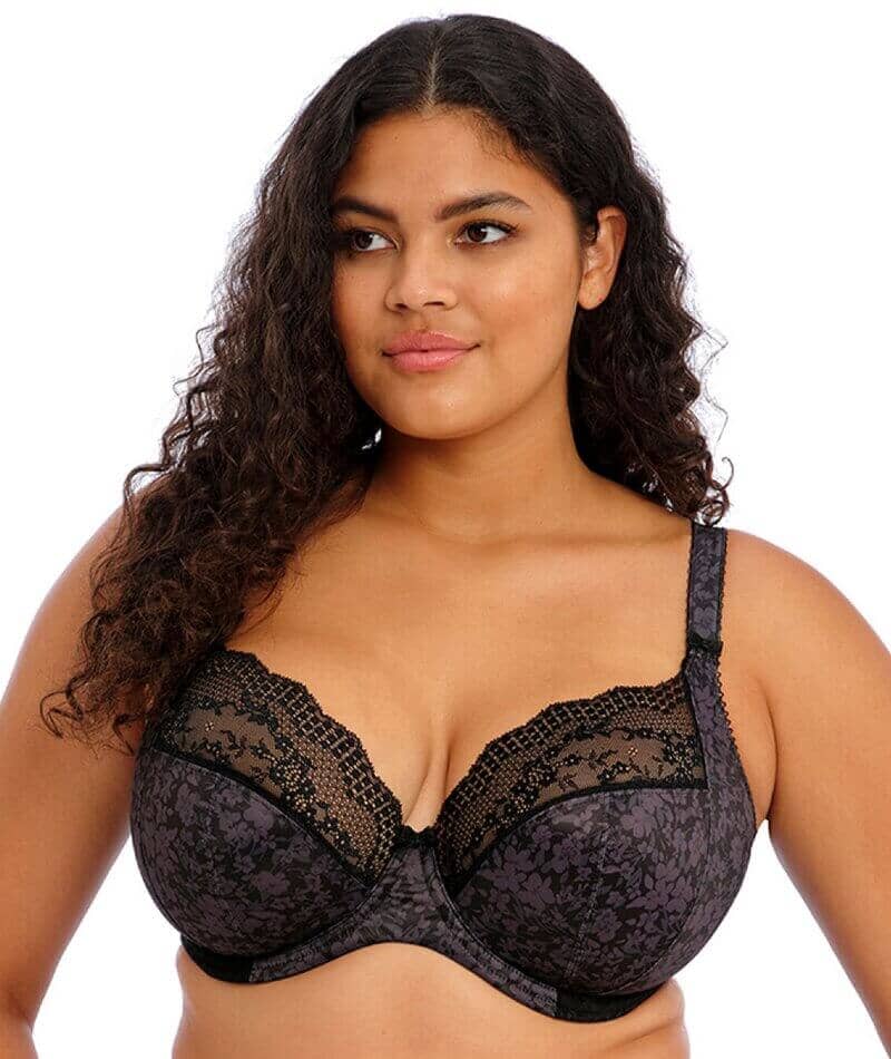 Elomi Lucie Underwire Stretch Plunge Bra - Black Bras 