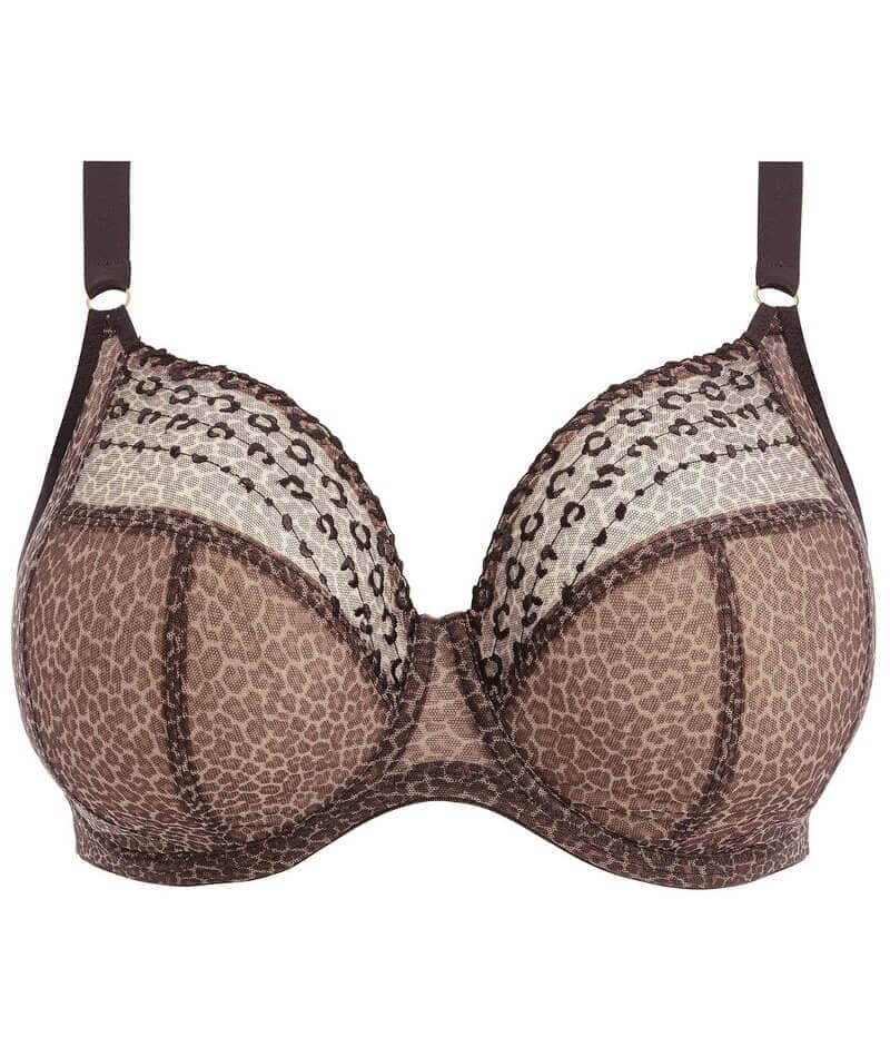 Elomi Matilda Underwired Plunge Bra - Leopard Bras 