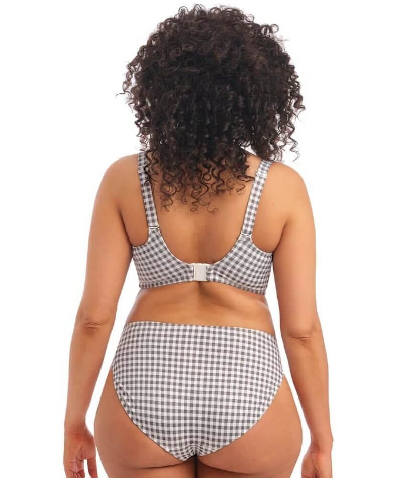 Elomi Swim Checkmate Mid Rise Bikini Brief - Grey Marl Swim 