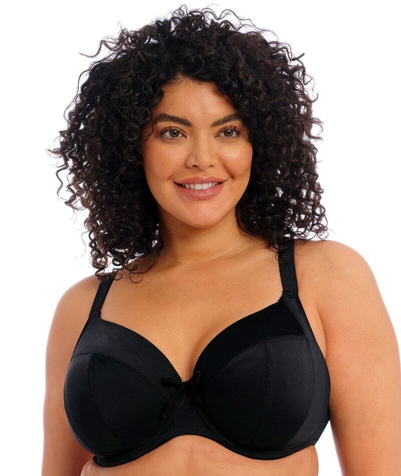 Elomi Swim Plain Sailing Underwired Plunge Bikini Top - Black Swim  