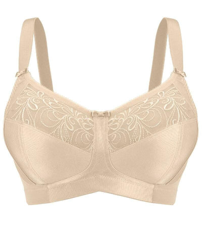 Exquisite Form Fully Soft Cup Wirefree Bra With Embroidered Mesh Bras 
