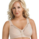 Exquisite Form Fully Front Close Wire-Free Cotton Posture Bra With Lace - Nude