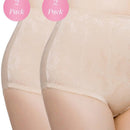 Exquisite Form Floral Jacquard Shaping Brief 2 Pack - Nude