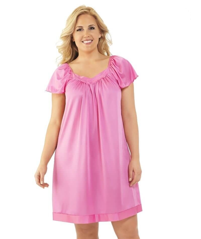 Exquisite Form Flutter Sleeve Gown - Perfumed Rose Sleep 