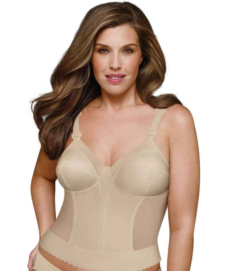Exquisite Form Fully Back Close Longline Wirefree Bra - Beige Bras  