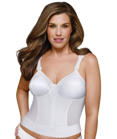 Exquisite Form Fully Back Close Longline Wirefree Bra - White Bras 