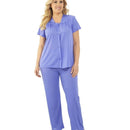 Exquisite Form Short Sleeve Pajamas - Victory Violet