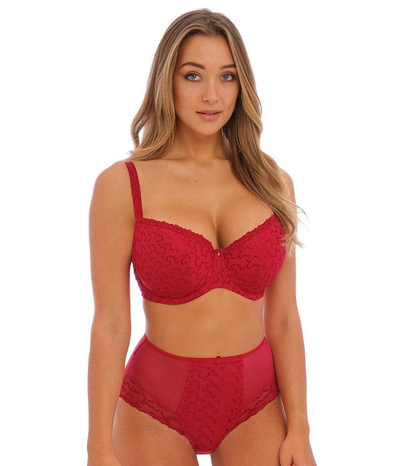 Fantasie Ana High Waist Brief - Red Knickers 