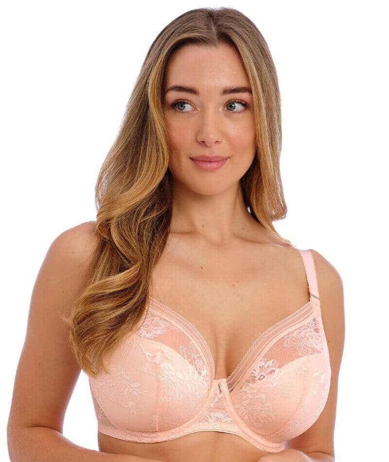 Fantasie Fusion Lace Underwire Padded Plunge Bra - Blush Bras  