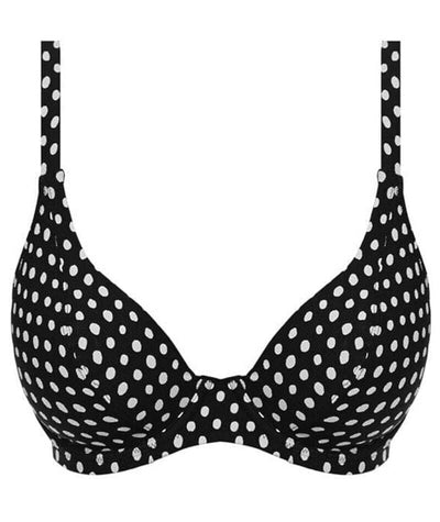 Fantasie Swim Santa Monica Underwire Plunge Bikini Top - Black/White Swim 
