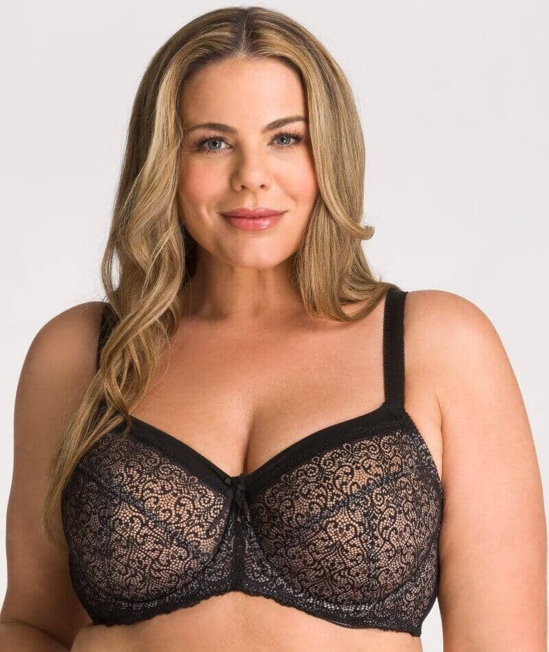 Fayreform Delicate Lace Underwire Bra - Black/Cream Tan Bras 