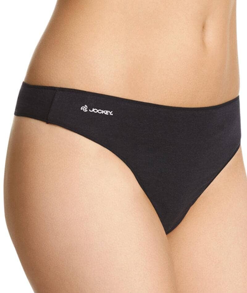 Jockey No Panty Line Promise Bamboo Naturals G-String - Black Knickers 