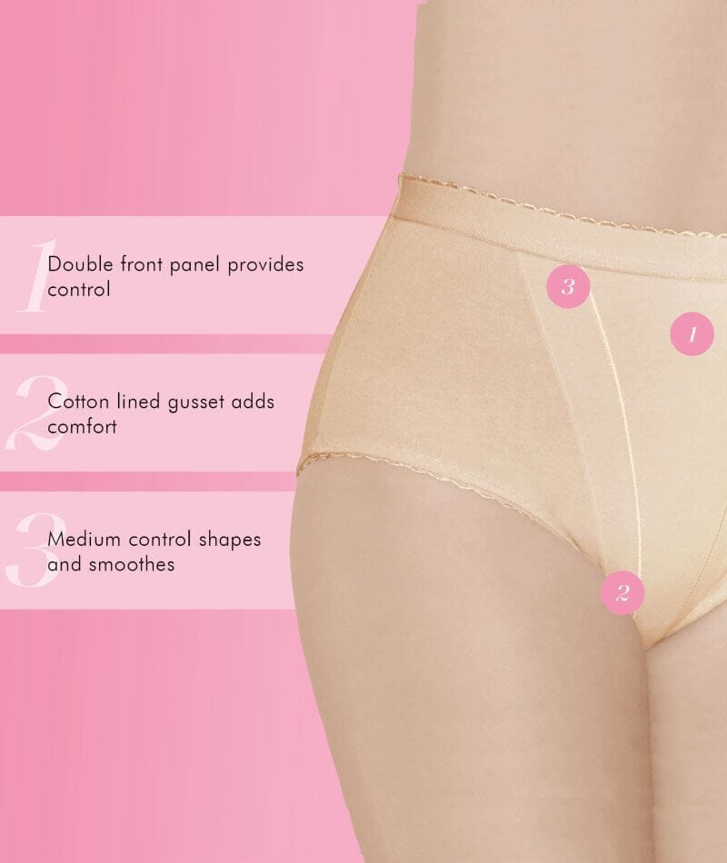 Form Flex® Single Medium Control Cotton Shaping Panty - Nude Shapewear 