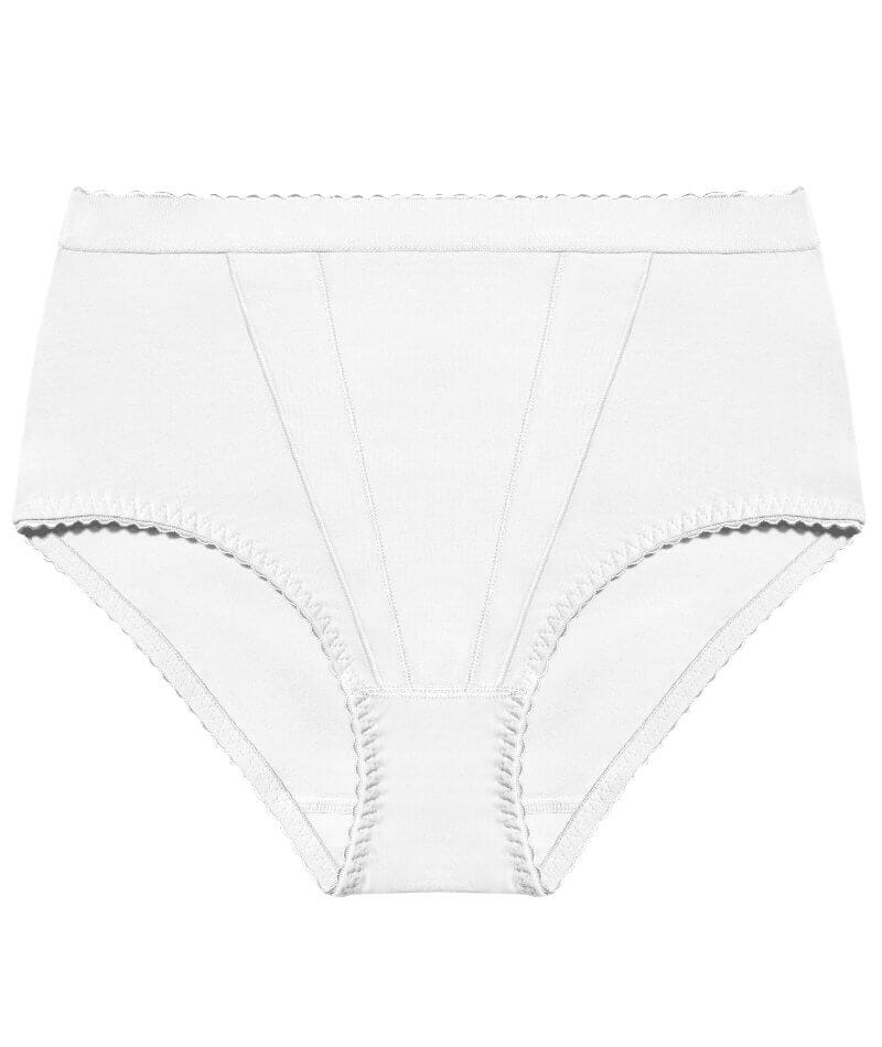Form Flex® Single Medium Control Cotton Shaping Panty - White Shapewear 