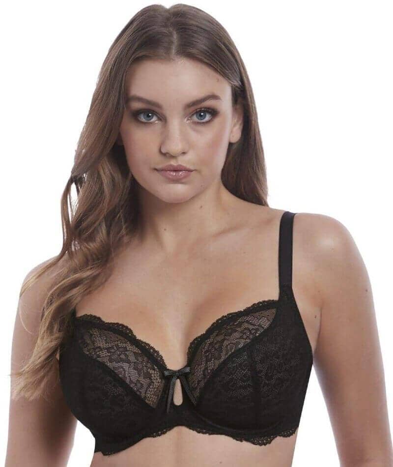 Freya Fancies Underwire Plunge Bra - Black Bras  