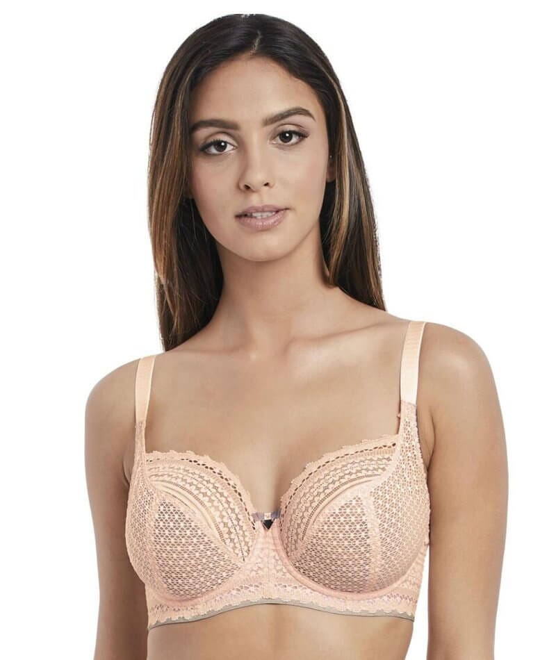 Freya Daisy Lace Underwire Balcony K Cup Bra - Blush Bras 