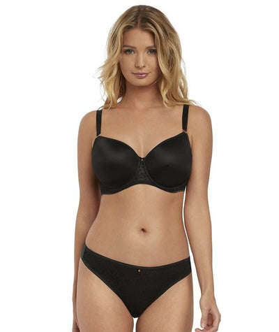 Freya Starlight Underwired Moulded Balcony T-shirt Bra - Black Bras 