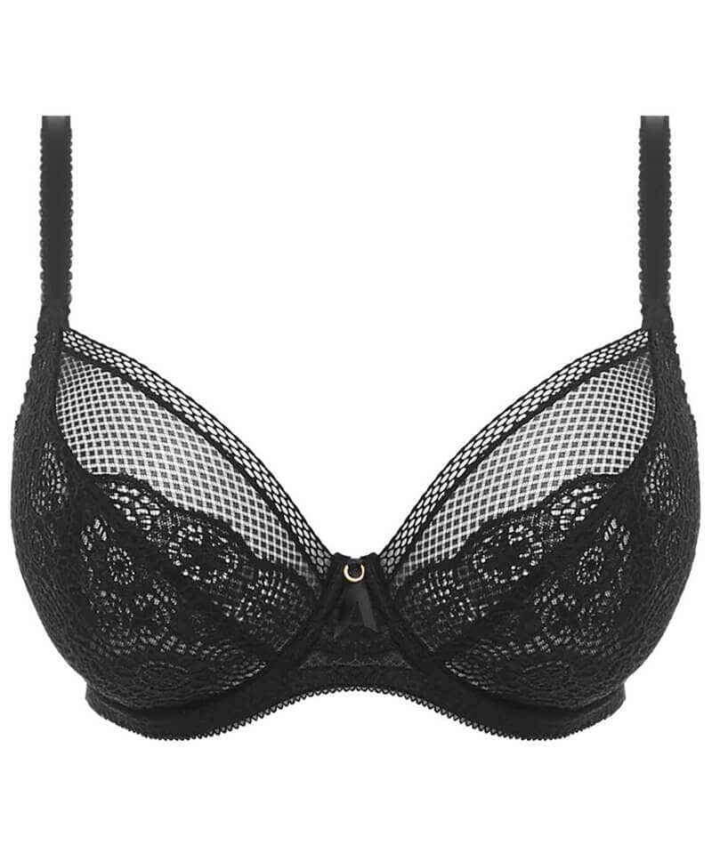 Freya Expression Underwire Plunge Bra - Black Bras 