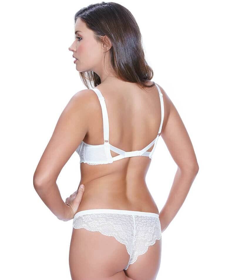 Freya Fancies Underwire Plunge Bra - White Bras 