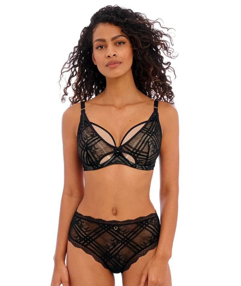 Freya Fatale Underwired High Apex Bra - Noir Bras 