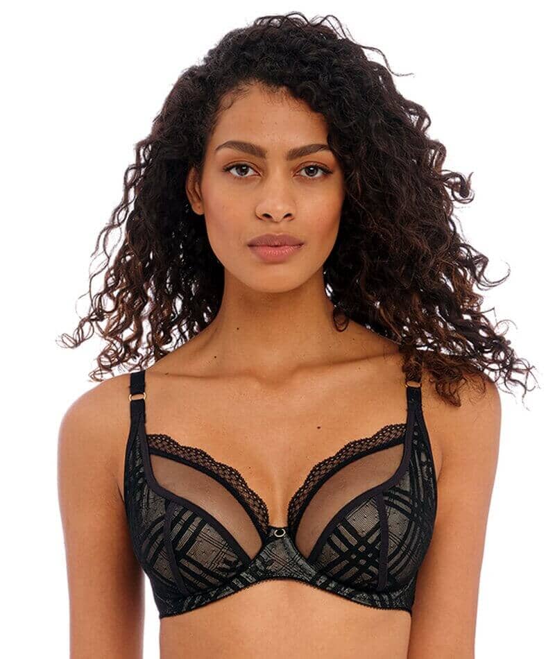 Freya Fatale Underwired Plunge Bra - Noir Bras  