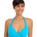 Freya Swim Jewel Cove Underwire Banded Halter Bikini Top - Plain Turquoise