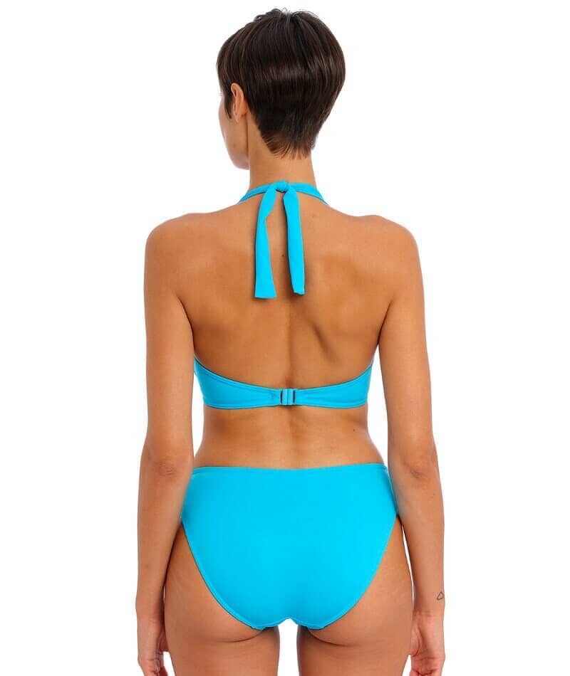 Freya Swim Jewel Cove Underwire Banded Halter Bikini Top - Plain Turquoise Swim 