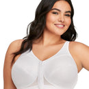 Glamorise Magiclift Front-Closure Posture Back Wire-Free Bra - White