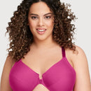 Glamorise Front-Closure Smoothing WonderWire Bra - Berry