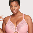 Glamorise Front-Closure T-Back WonderWire Bra - Blush