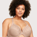 Glamorise Front-Closure T-Back WonderWire Bra - Cafe