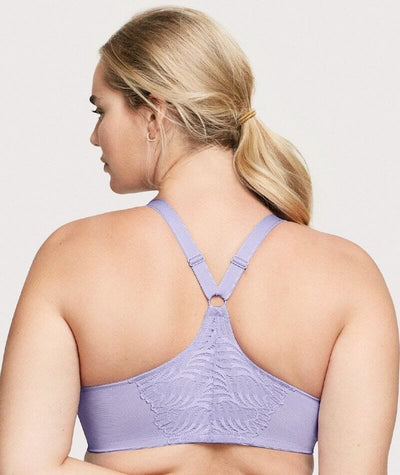 Glamorise Front-Closure T-Back WonderWire Bra - Soft Lilac Bras 