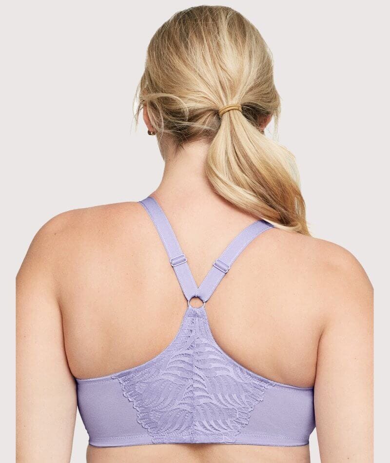 Glamorise Front-Closure T-Back WonderWire Bra - Soft Lilac Bras 