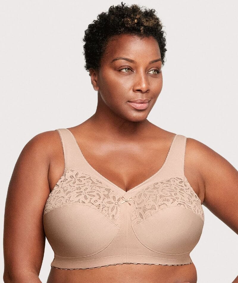 Glamorise MagicLift Cotton Wirefree Support Bra - Cafe Bras  