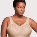 Glamorise Magiclift Cotton Support Wire-Free Bra - Cafe