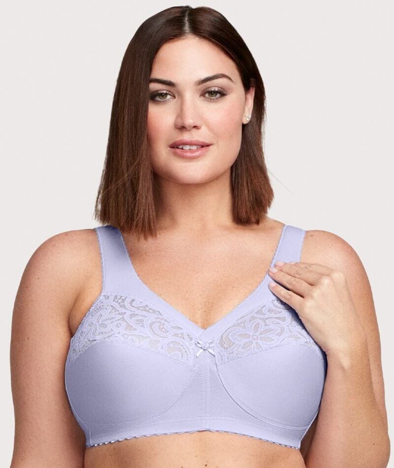 Glamorise MagicLift Cotton Wirefree Support Bra - Lilac Bras  