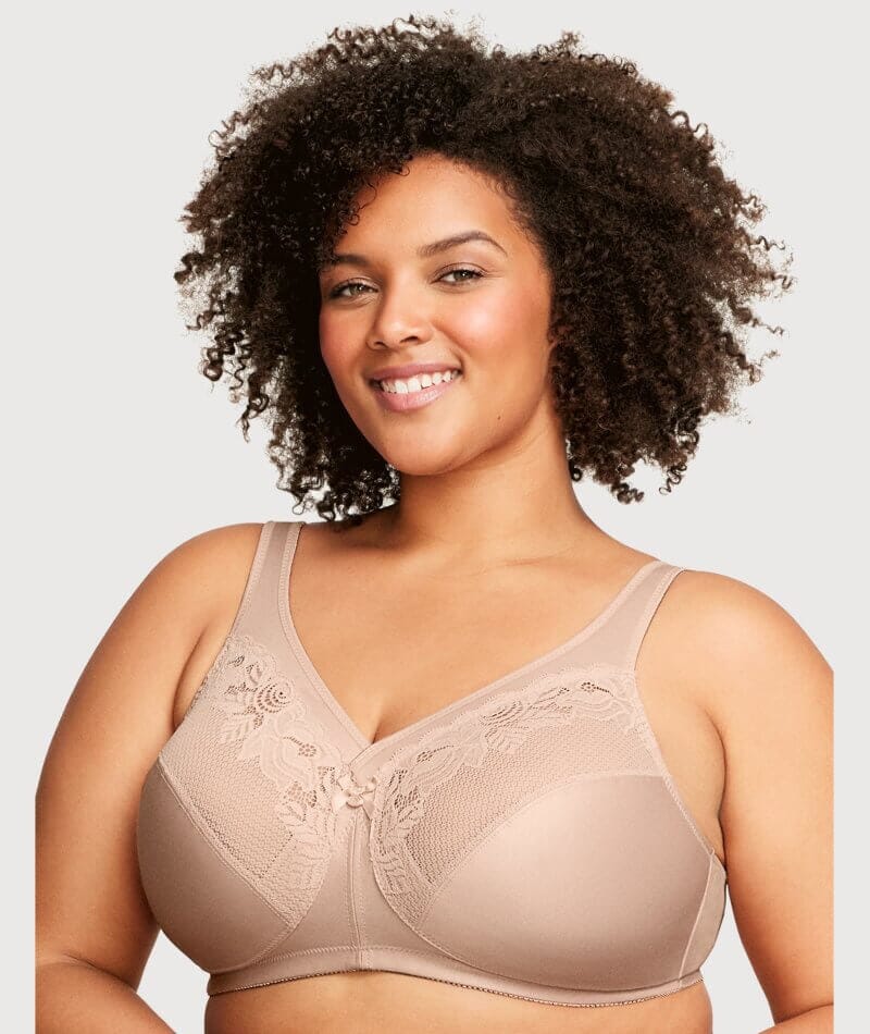 Glamorise MagicLift Minimizer Wirefree Bra - Cafe Bras  